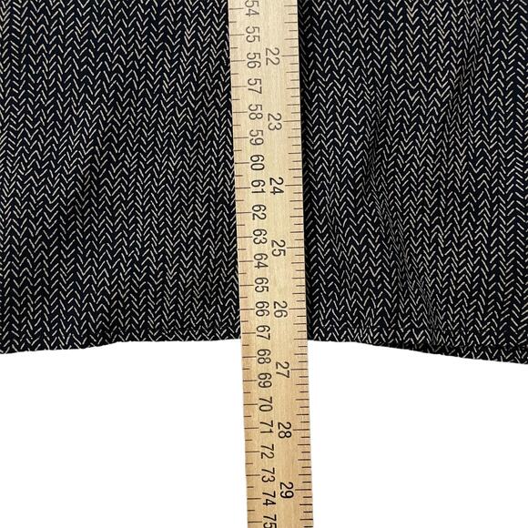 Talbots Womens 100% Pure Silk Sz 8 A-Line Black & Brown All Over Print Skirt - Picture 10 of 10